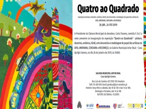 Cartaz exposição Quatro ao Quadrado